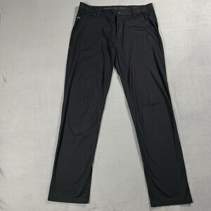 Rhone Pants Mens 34x32 Black Commuter Classic Chinos Performance Office Commute